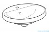 Geberit VariForm Umywalka owalna z półką z otworem na baterię 55x45cm szkliwiony spód 500.721.01.2